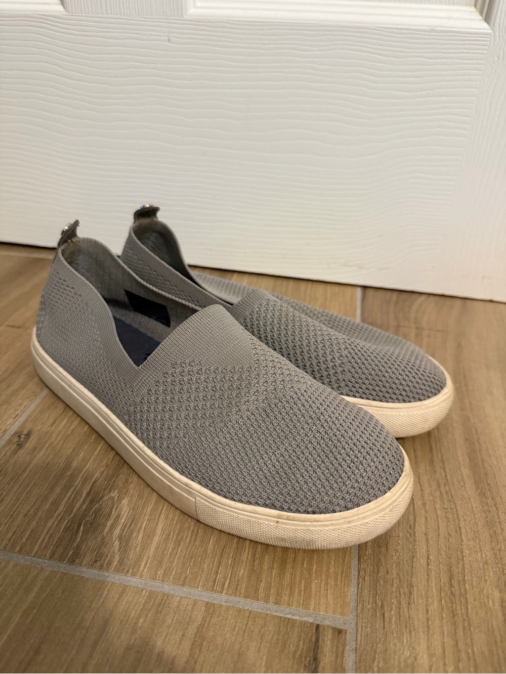 Nautica Men's Slip-On Knit Sneakers in Gray with White Sole